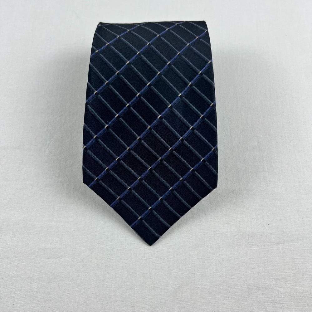 Perry Ellis Portfolio‎ Men's Blue Geometric Tie, Silk